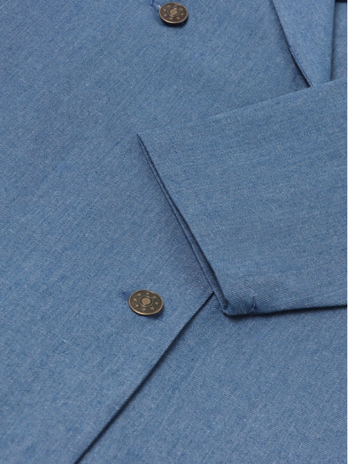 Рубашка для девочки MINAKU: Jeans collection, голубая, рост 140 см