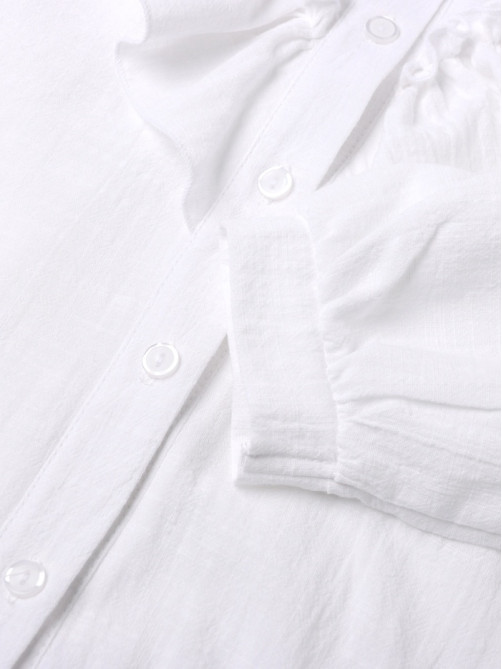 Блузка для девочки MINAKU: Cotton collection, белая, рост 152 см