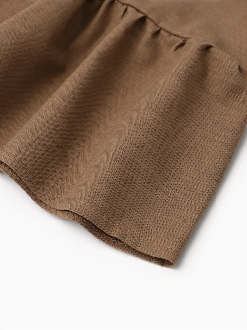 Блузка для девочки, MINAKU, бежевая, рост 134 см