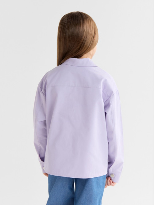 Рубашка для девочки MINAKU: Jeans collection, лавандовая, рост 104 см