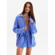 Рубашка из муслина для девочки KAFTAN, синяя, рост 140 см