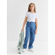 Рубашка для девочки MINAKU: Jeans collection, серо-голубая, рост 164 см