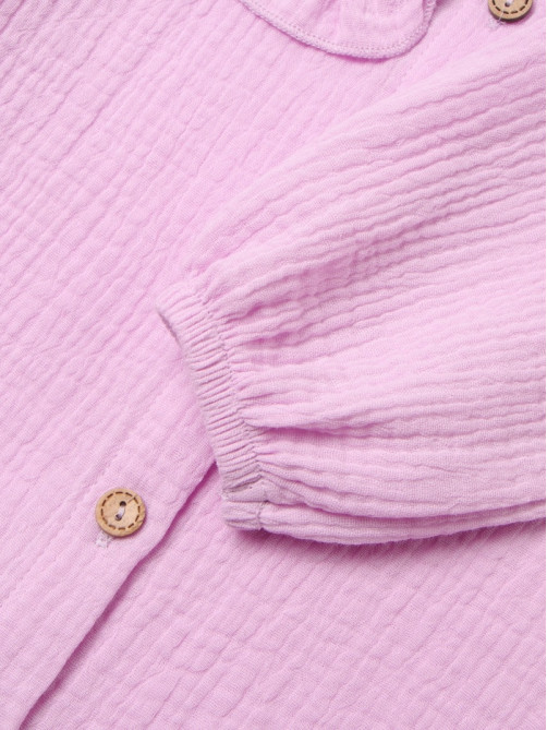 Рубашка для девочки KAFTAN, лиловая, размер 30 (98-104 см)