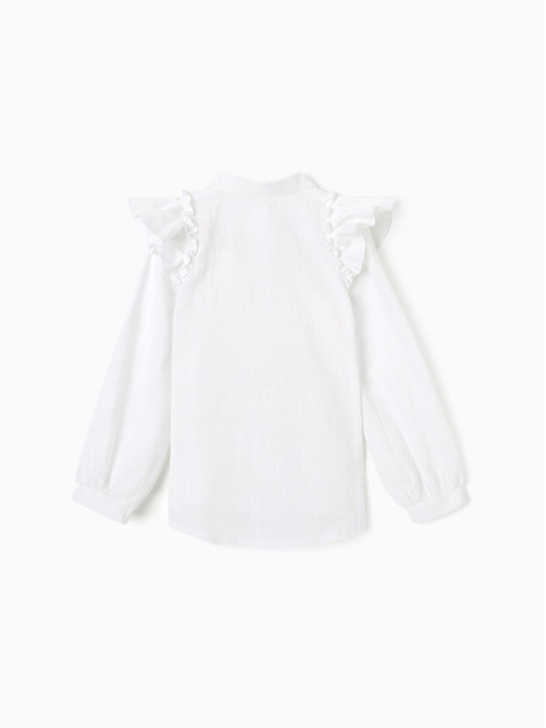 Блузка для девочки MINAKU: Cotton collection, белая, рост 152 см