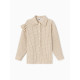 Рубашка для девочки в клетку KAFTAN, бежевая, размер 30 (98-104 см)