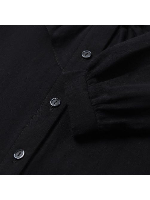 Блузка для девочки MINAKU: Cotton collection, чёрная, рост 128 см