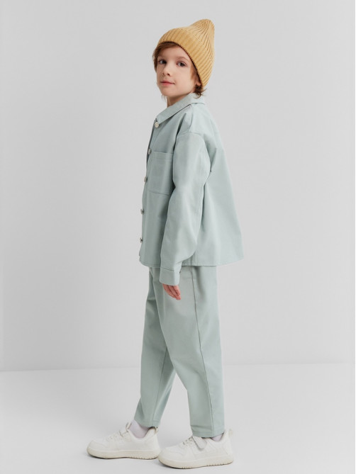 Рубашка детская MINAKU: Jeans collection, цвет мятный, рост 146 см