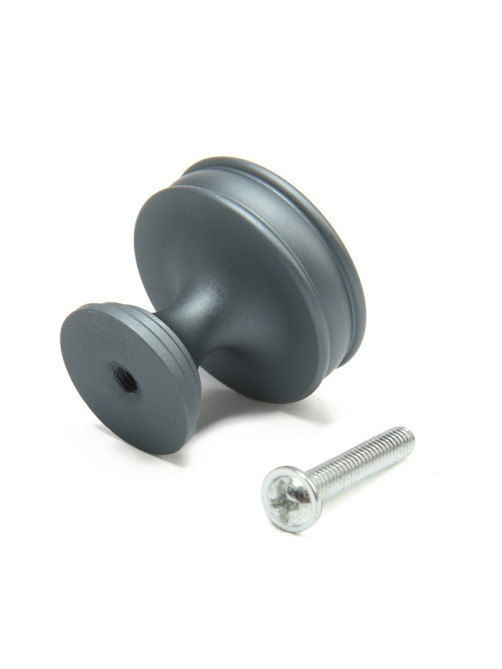 Ручка-кнопка CAPPIO PK324, d=30 мм, цвет графит, 8 шт.
