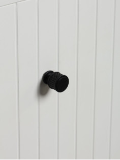 Ручка-кнопка CAPPIO PK104, d=25 мм, пластик, цвет черный, 8 шт.