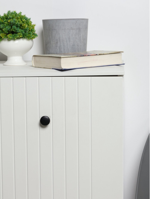 Ручка кнопка WAVE ТУНДРА РК120BL, черная, 8 шт. TMP