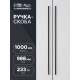 Ручка-скоба CAPPIO SQUARE RSC008, нержавеющая сталь, м/о 988 мм, цвет черный