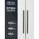 Ручка-скоба CAPPIO RS140, м/о 480 мм, цвет черный