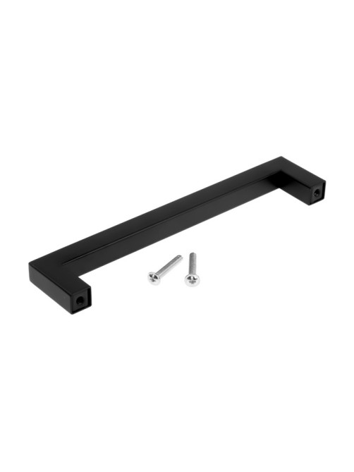 Ручка-скоба CAPPIO SQUARE RSC008, нержавеющая сталь, м/о 160 мм, цвет черный, 4 шт.
