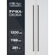 Ручка-скоба CAPPIO SQUARE RSC008, нержавеющая сталь, м/о 1188 мм, цвет черный