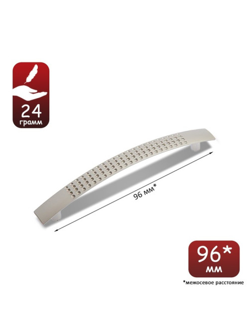 Ручка скоба STANDART РС001, м/о 96 мм, матовый никель, 4 шт.