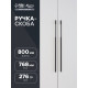 Ручка-скоба CAPPIO RSC059, м/о 768 мм, чёрная