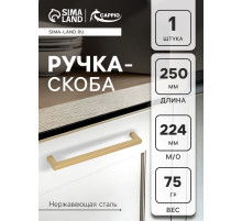 Ручка-скоба CAPPIO SQUARE RSC008, нержавеющая сталь, м/о 225 мм, цвет матовое золото