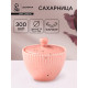 Сахарница Доляна «Коралл», 300 мл, d=10.1 см, фарфор, розовая