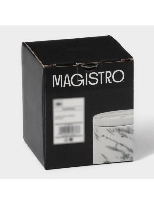 Сахарница Magistro Real Marble, 250 мл, 8.5×9 см, фарфор, белая