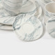 Сахарница Magistro Real Marble, 250 мл, 8.5×9 см, фарфор, белая
