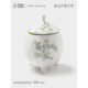 Сахарница WY Bloomware, 300 мл, 12×9 см, фарфор, зелёная, белая