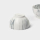 Салатники Magistro Real Marble, 380 мл, 11.6×6.5 см, набор 2 шт., фарфор, белые
