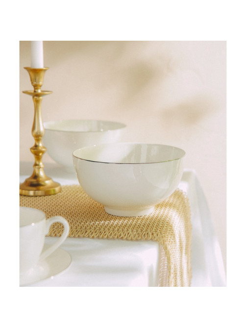 Салатники SL Home «Каскарон», 1.4 л, d=18 см, набор 2 шт., костяной фарфор, белые