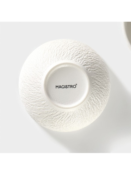 Салатники Magistro Lofty, набор 2 шт.: 600 мл, d=14 см, фарфор, белые