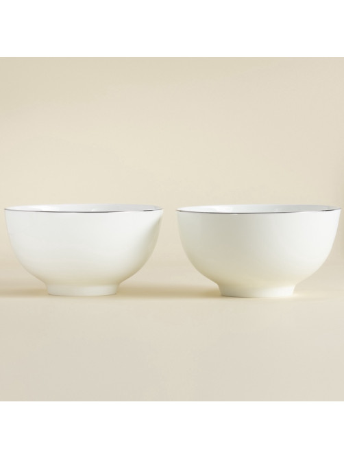 Салатники SL Home «Каскарон», 1.4 л, d=18 см, набор 2 шт., костяной фарфор, белые