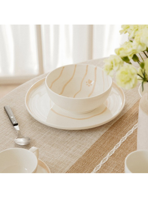 Салатники SL Home «Гатто», 1.1 л, d=18.5 см, набор 2 шт., фарфор, белые