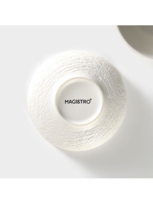 Набор салатников Magistro Lofty, 2 предмета: 300 мл, d=12 см, фарфор, белый