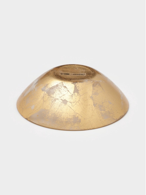 Салатник Magistro Gold Dust, 550 мл, d=16.8 см, стекло, золотистый