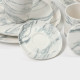 Салатники Magistro Real Marble, 380 мл, 11.6×6.5 см, набор 2 шт., фарфор, белые