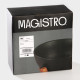 Миска на подставке из бамбука Magistro «Галактика», 1.2 л, 18×18×8.5 см, фарфор, чёрная