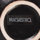 Миска на подставке из бамбука Magistro «Галактика», 1.2 л, 18×18×8.5 см, фарфор, чёрная