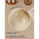 Салатник Magistro Organic brown, 600 мл, d=15.2 см, фарфор, бежевый
