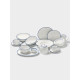 Салатник Magistro Blue Lagoon, 350 мл, 19.2×14.9×7.9, фарфор, белый