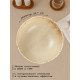 Салатник Magistro Organic brown, 1.35 л, d=20.7 см, фарфор, бежевый