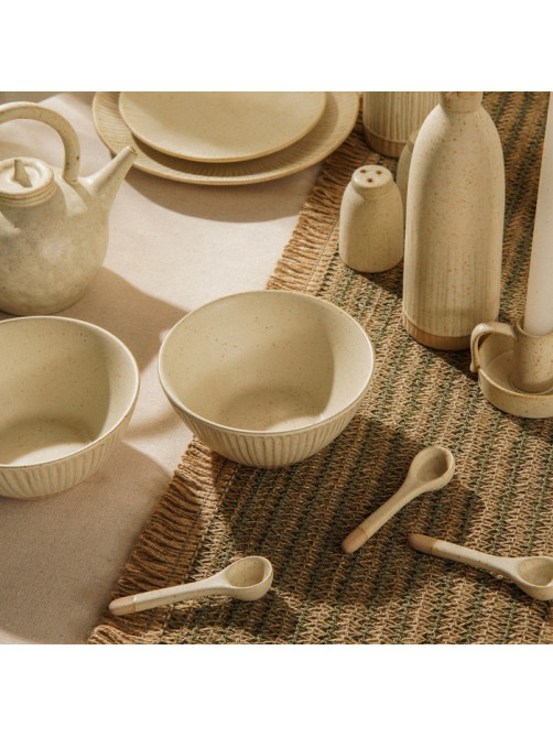 Салатник SL Home «Виенто», 1.3 л, d=19 см, керамика, бежевый