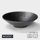 Салатник Magistro Black style, d=17.8 см, фарфор, чёрный
