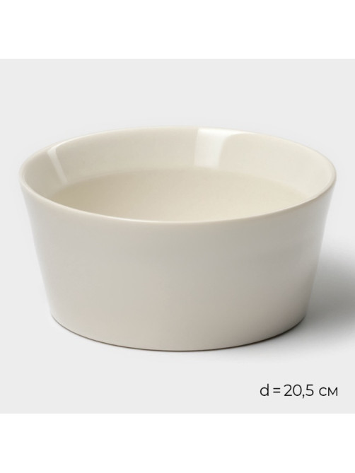 Салатники Magistro Whitewarm, 380/700/1.2 л, d=12/16/20.5 см, набор 3 шт., фарфор, белые