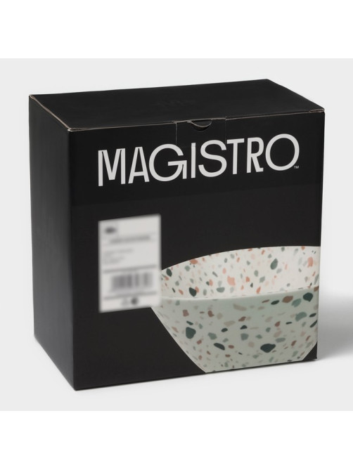 Салатники Magistro Terazzo, 1.4 л, 20×9 см, набор 2 шт., фарфор, белые
