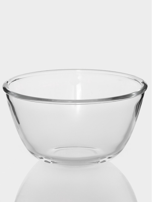 Салатник Доляна Simple, 750 мл, 15×8 см, стекло, прозрачный