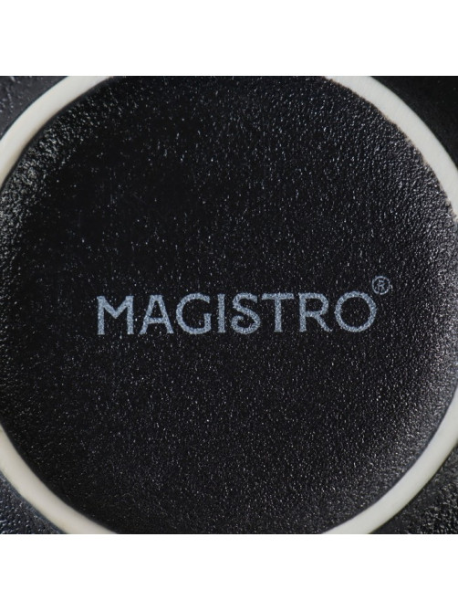 Салатники Magistro Lofty, 300 мл, d=12 см, набор 2 шт., фарфор, чёрные