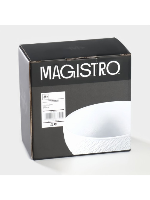 Набор салатников Magistro Lofty, 2 предмета: 300 мл, d=12 см, фарфор, белый