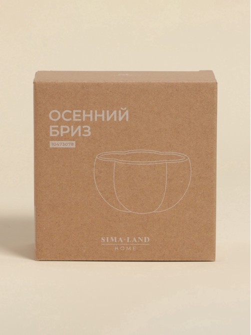 Салатник SL Home «Осенний бриз», 450 мл, 13×7 см, доломит, белый