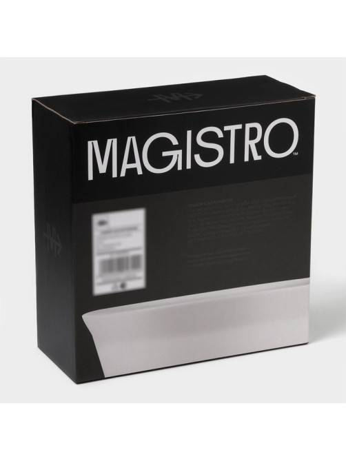 Салатники Magistro Whitewarm, 380/700/1.2 л, d=12/16/20.5 см, набор 3 шт., фарфор, белые