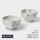 Салатники Magistro Real Marble, 380 мл, 11.6×6.5 см, набор 2 шт., фарфор, белые
