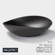 Салатник Magistro Black style, 1.7 л, фарфор, чёрный