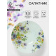 Салатник Доляна «Букет незабудок», 150 мл, d=11.5 см, стекло, рисунок